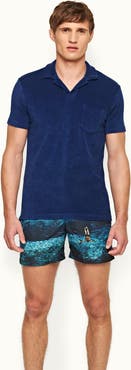 Orlebar Brown Terry Towelling Tailored Fit Towelling Polo Shirt