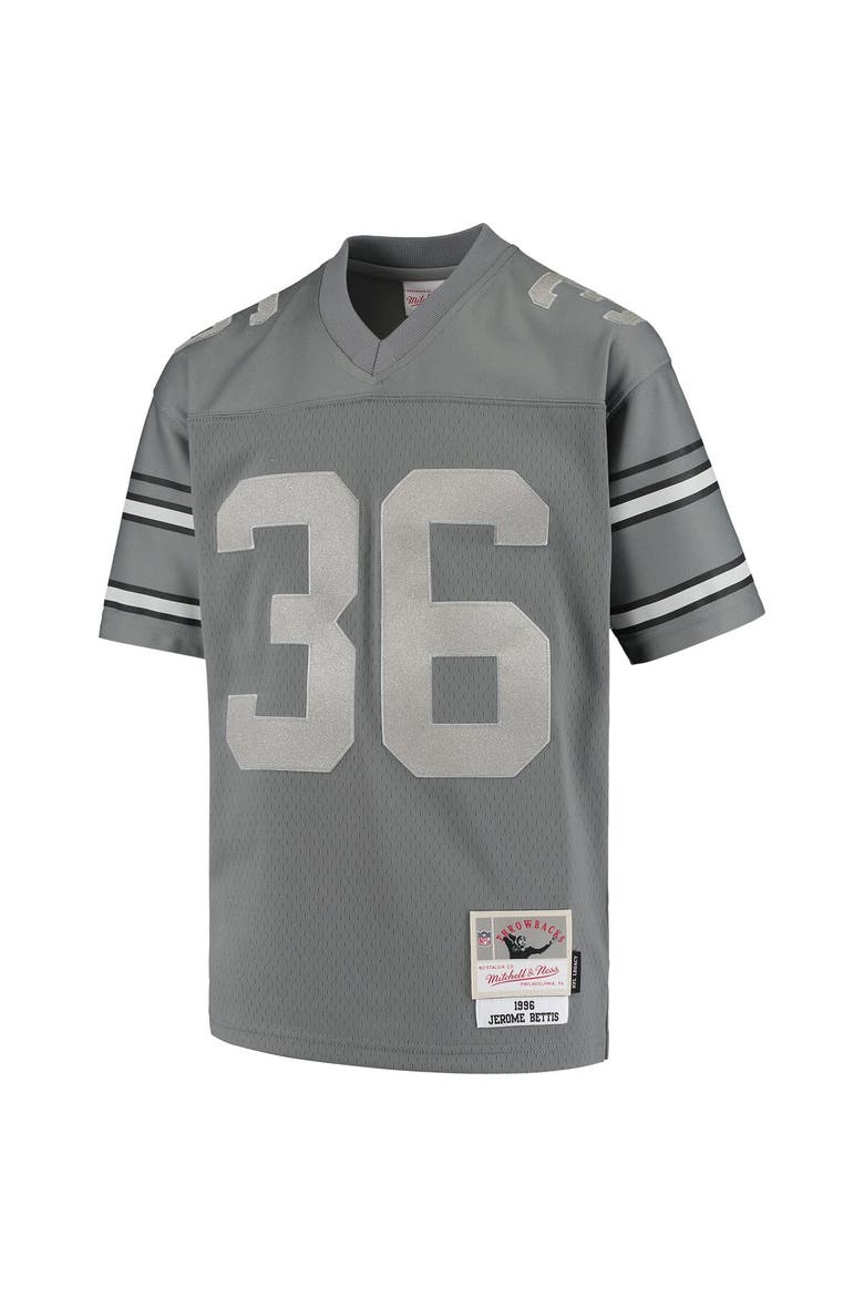 Youth Mitchell & Ness Jerome Bettis Charcoal Pittsburgh Steelers 1996 Retired Player Metal Replica Jersey, Alternate, color, Charcoal