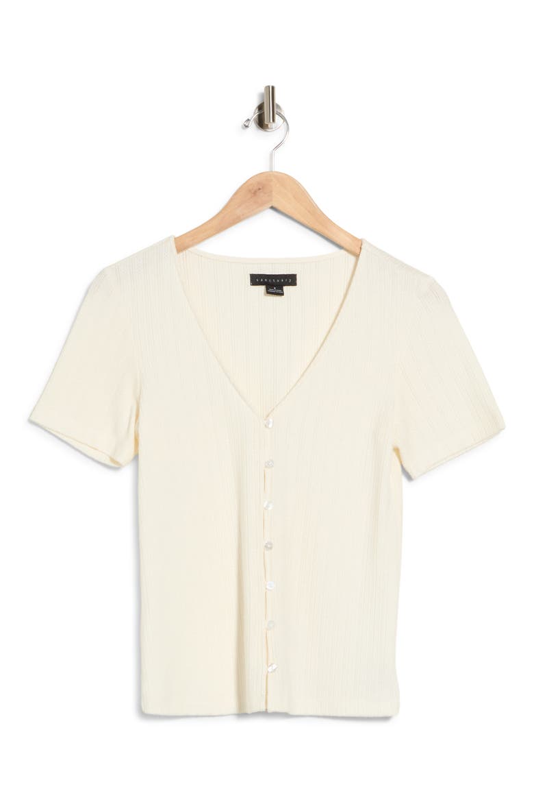 Feel Like Magic Button Top, Main, color, SCONE WHITE