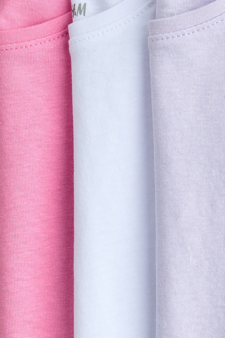 3-pack Flutter-sleeved Tops, Alternate, color, Pink/white/lilac