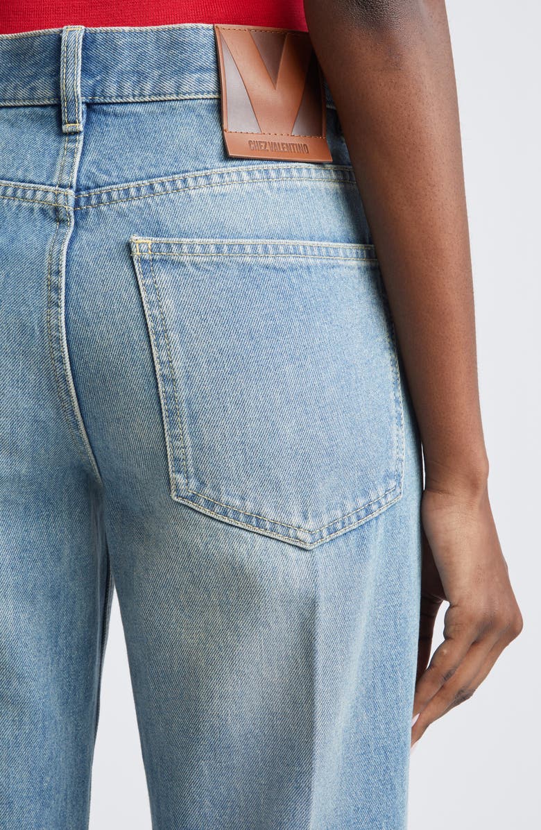 Valentino Straight Leg Jeans, Alternate, color, Medium Blue