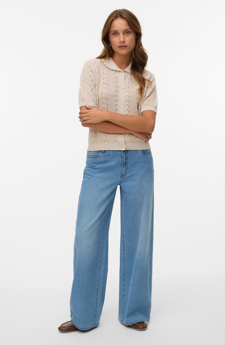 VERO MODA Daria Pointelle Cardigan, Alternate, color, 