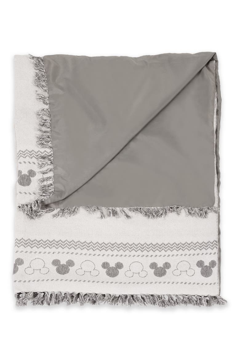 x Disney® Mickey Mouse Farmhouse Picnic Blanket, Main, color, WHITE