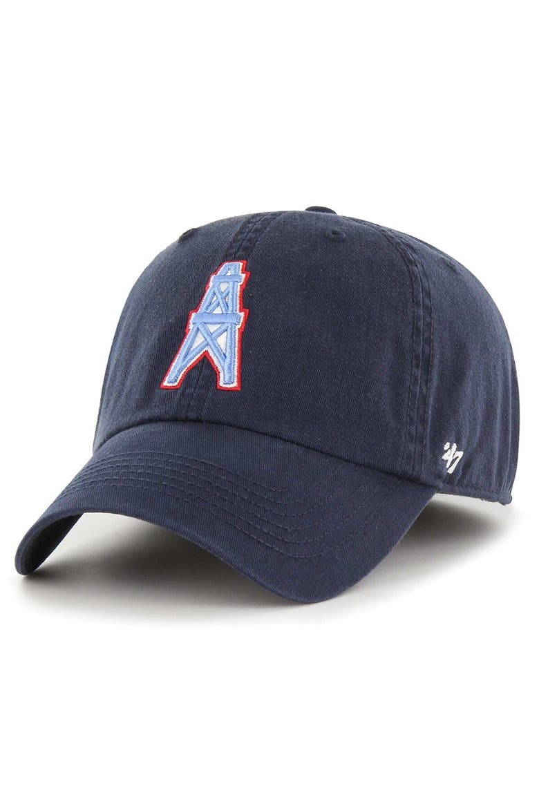 Men's '47 Navy Houston Oilers Gridiron Classics Franchise Legacy Fitted Hat, Alternate, color, Navy