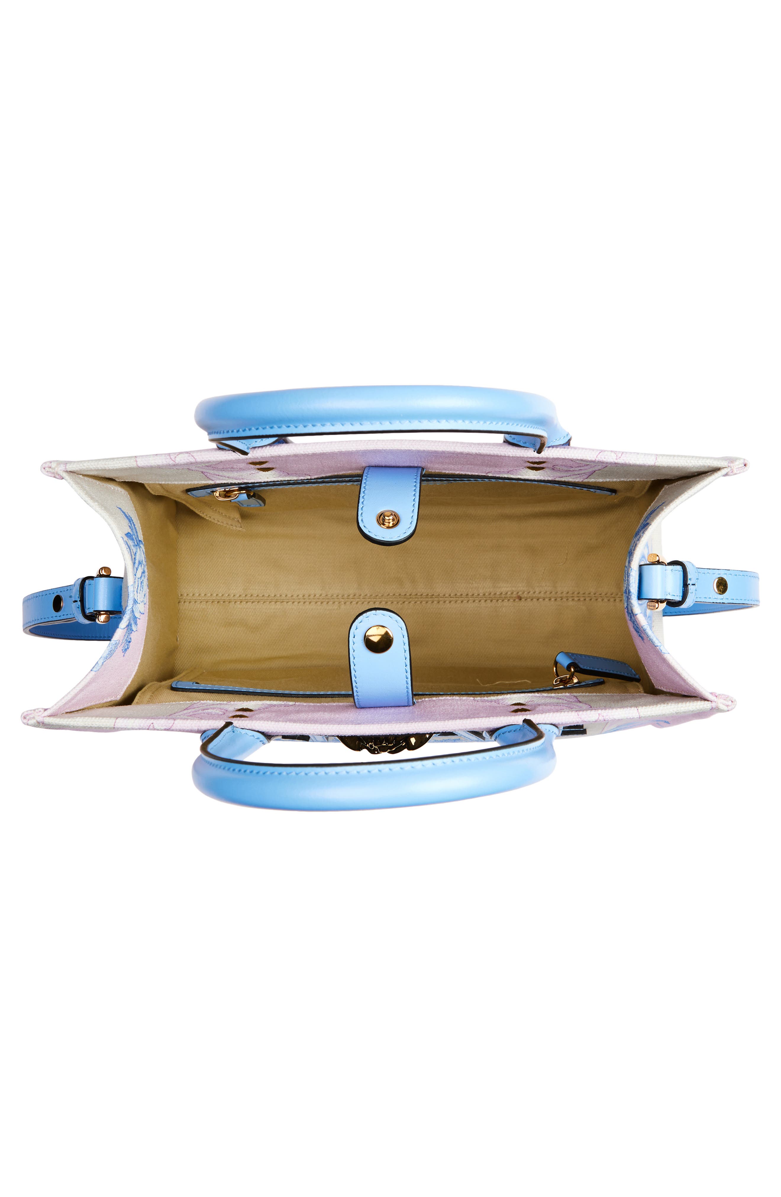 Versace Small La Medusa Cameo Canvas Tote, Alternate, color, 