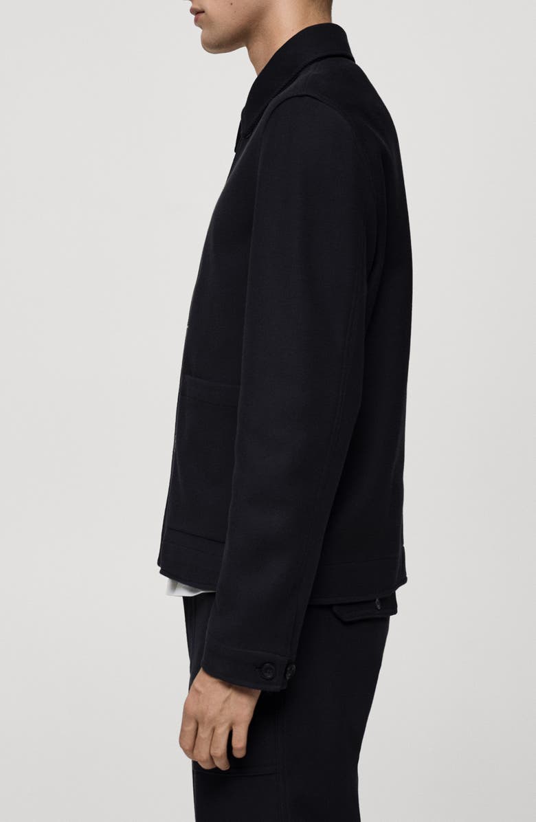 MANGO Daniel Cotton Blend Twill Overshirt, Alternate, color, 