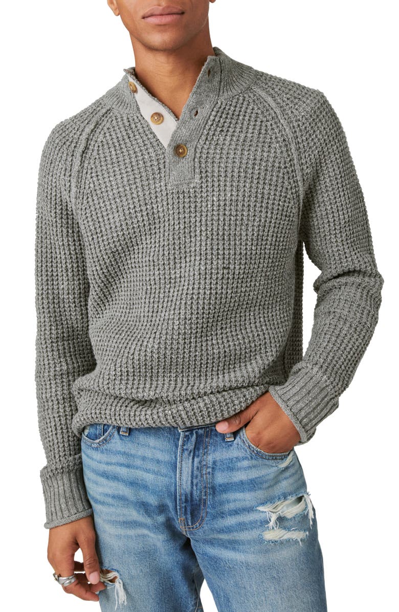 Lucky Brand Nep Cotton Blend Sweater, Main, color, 