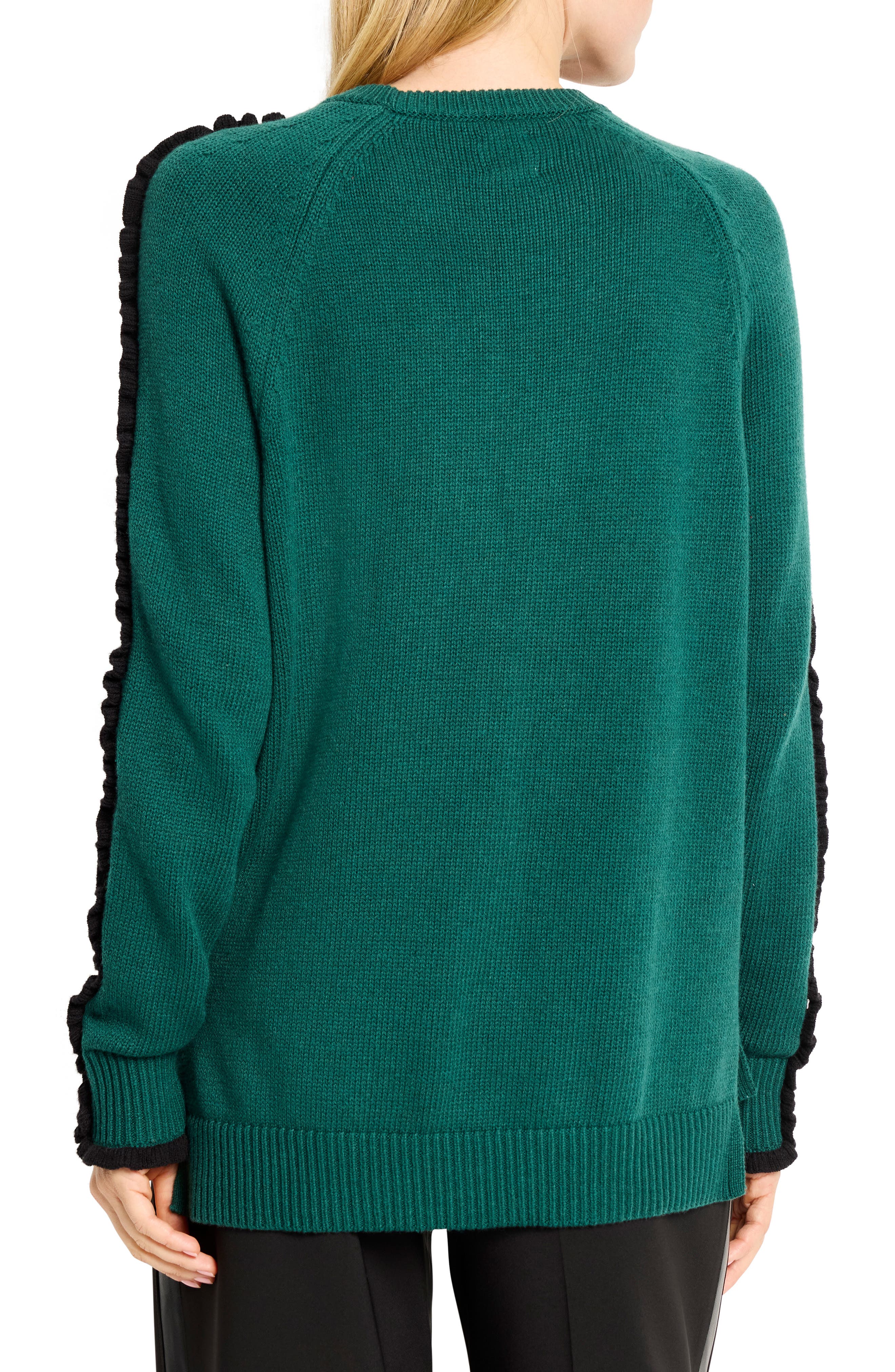 Ruffle Trim Cotton Blend Sweater - image 4