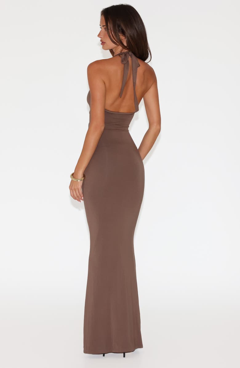 Tiger Mist Zeneva Twist Front Maxi Dress, Alternate, color, Mushroom