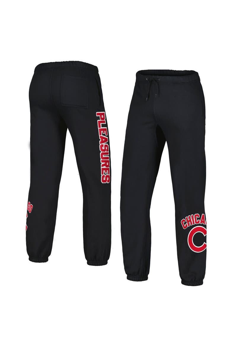 Men's PLEASURES Black Chicago Cubs Opening Day Sweatpants, Main, color, Black
