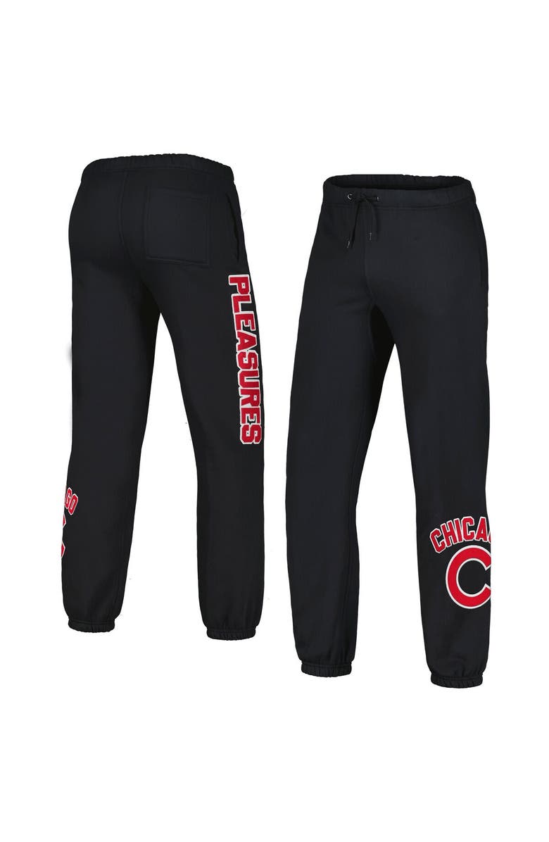 PLEASURES Men's PLEASURES Black Chicago Cubs Opening Day Sweatpants, Main, color, Black