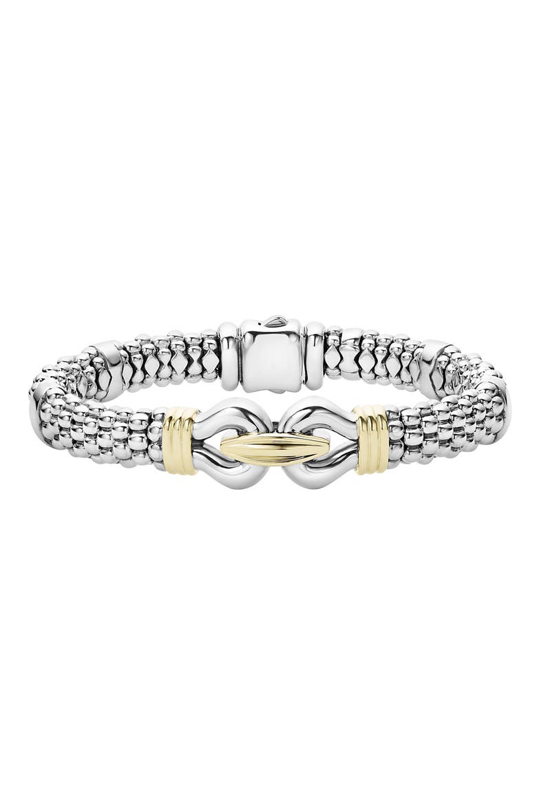 Derby Two-Tone Caviar Rope Bracelet, Alternate, color, STERLING SILVER - GOLD