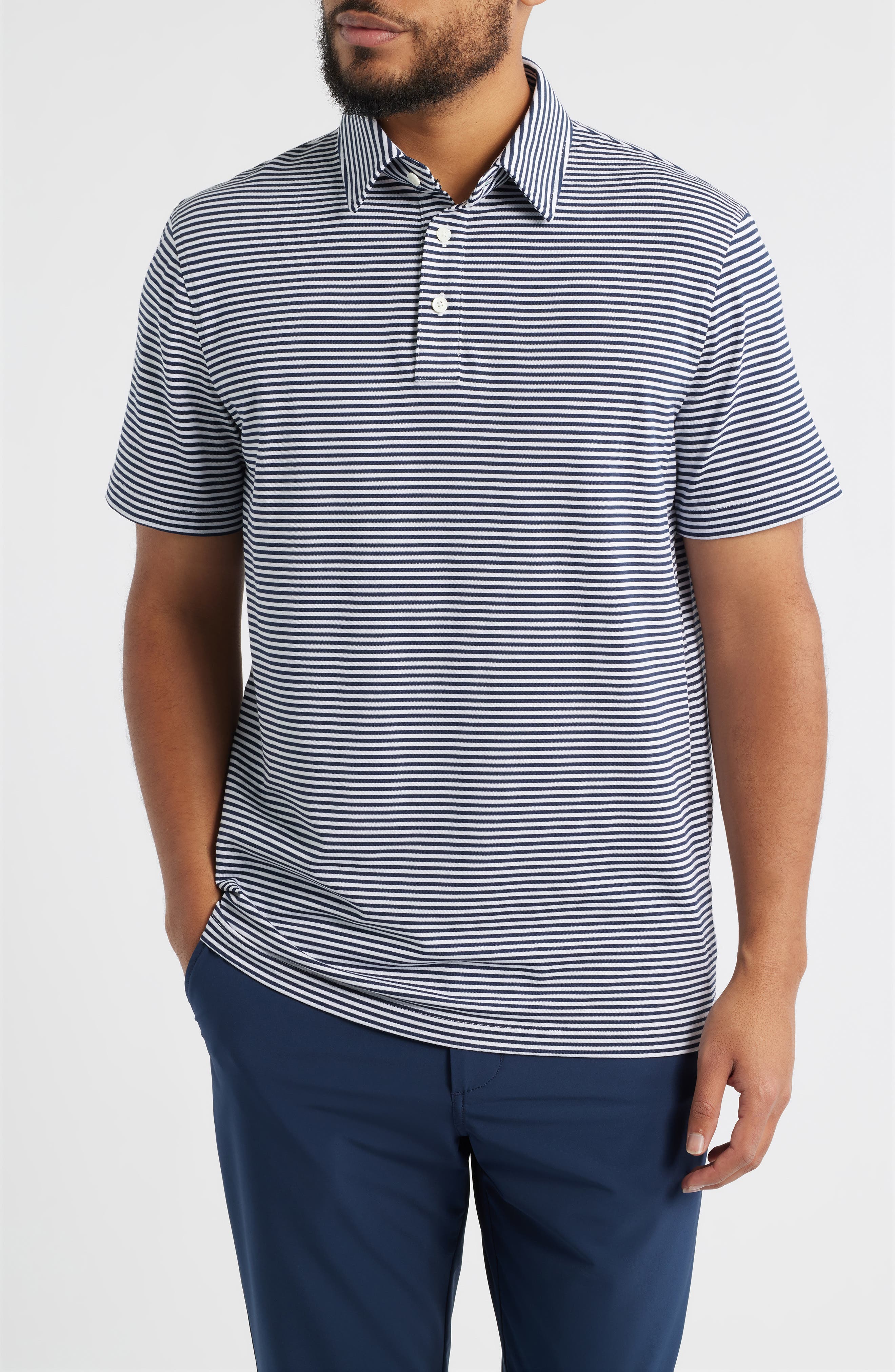 All Play Stripe Performance Golf Polo
