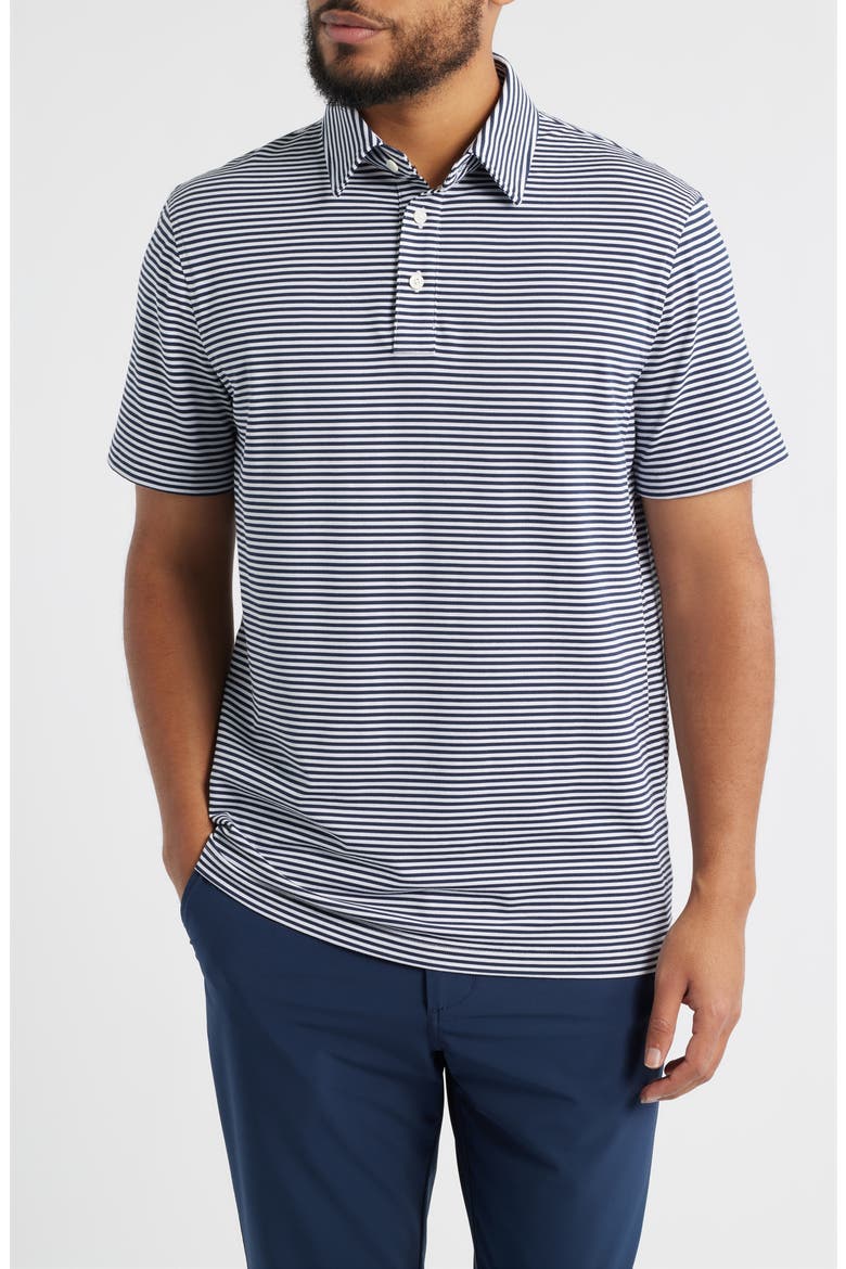 All Play Stripe Performance Golf Polo, Main, color, TWILIGHT