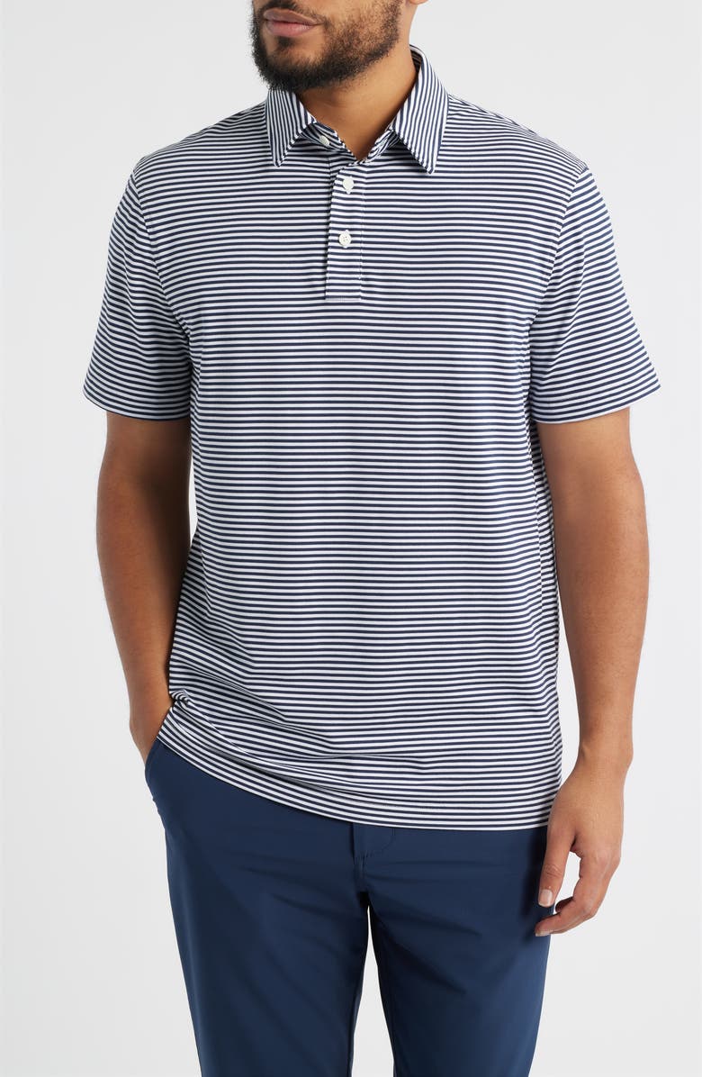 G/FORE All Play Stripe Performance Polo, Main, color, Twilight