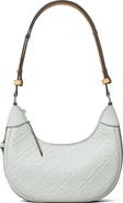 Tory Burch T-Monogram Embossed Crescent Shoulder Bag