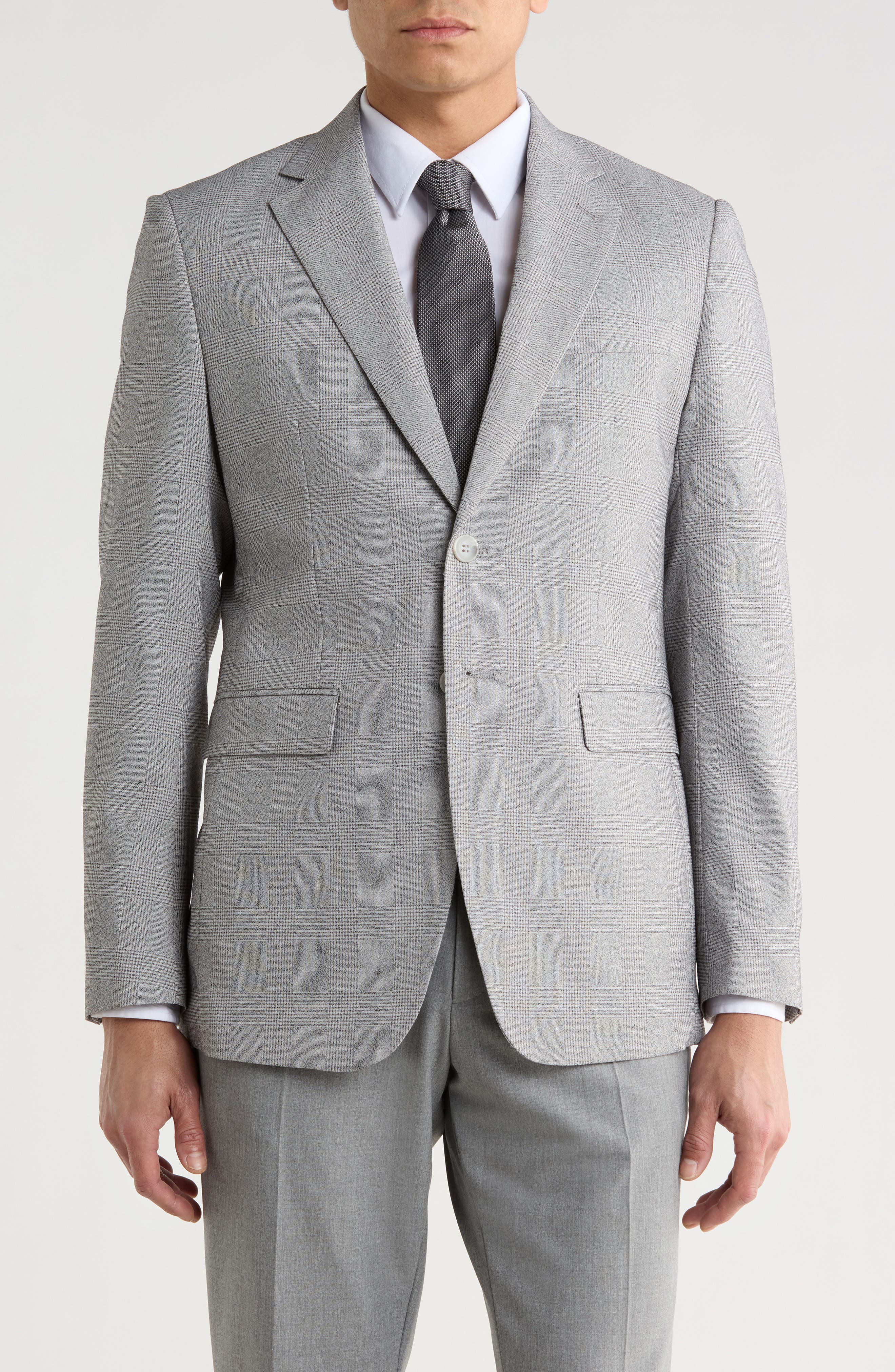 Tahari Slim Fit Plaid Sport Coat