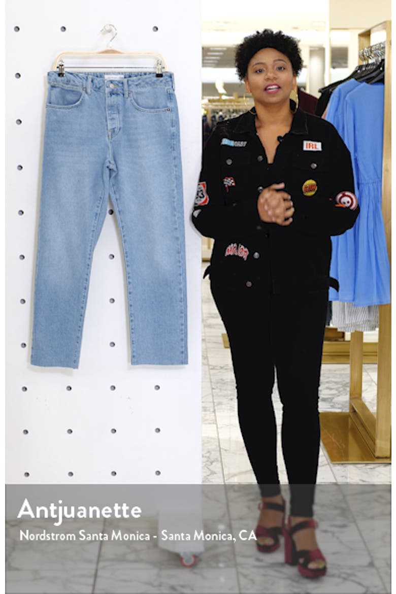 Bleach Straight Leg Raw Hem Dad Jeans video