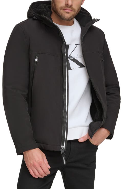 Faux Shearling Lined Windbreaker Jacket