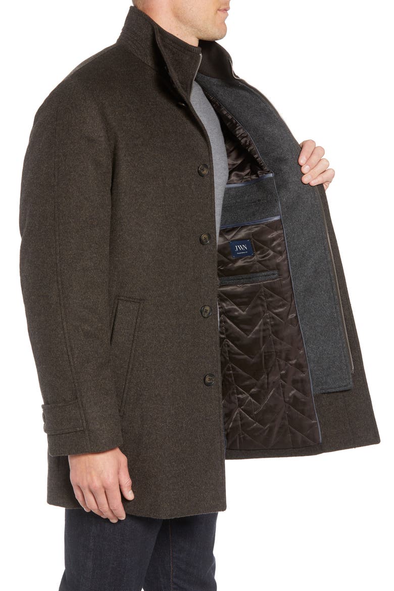 John W. Nordstrom® Hudson Wool Car Coat, Alternate, color, BROWN MELANGE