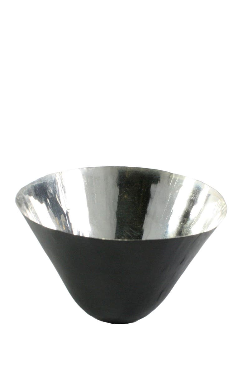 HomArt Metal Black/Silver Conical Bowl, Main, color,