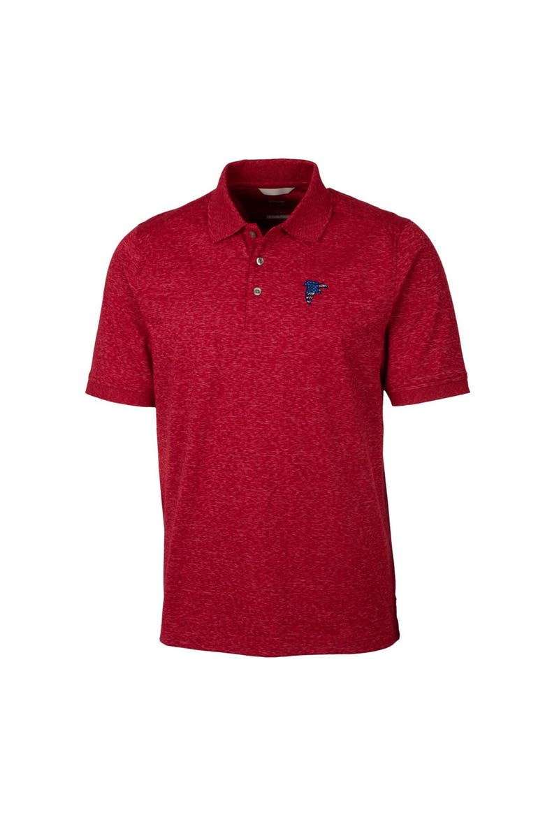 Men's Cutter & Buck Red Atlanta Falcons Big & Tall Advantage Tri-Blend Space Dye Polo, Alternate, color, Red