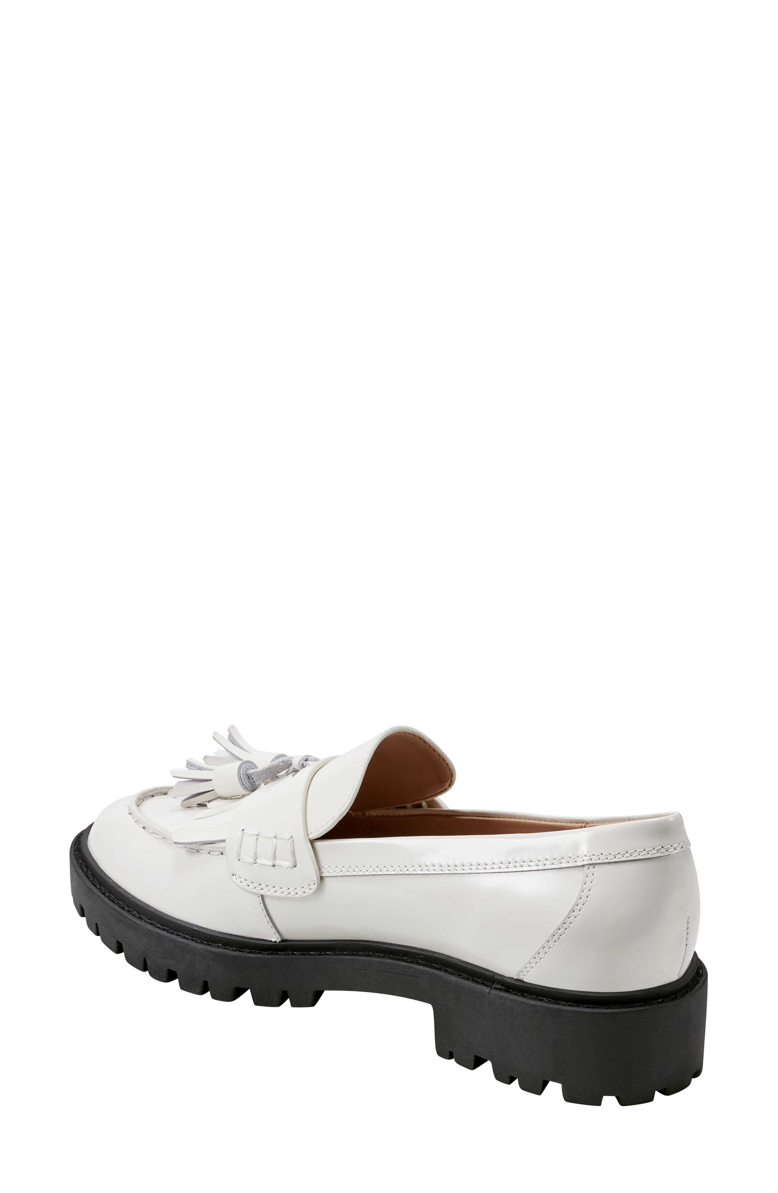 Marc Fisher LTD Ozzie Kiltie Lug Loafer, Alternate, color, Ivory