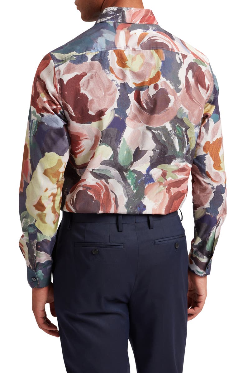 Ted Baker Brynhil Print Cotton Button-Up Shirt, Alternate, color, Multicolored
