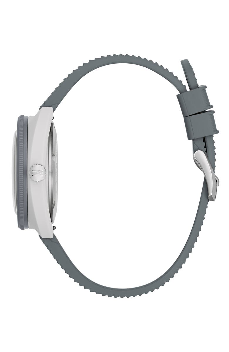 BULOVA Snorkel Sea Turtle Rubber Strap Watch, 41mm, Alternate, color, 