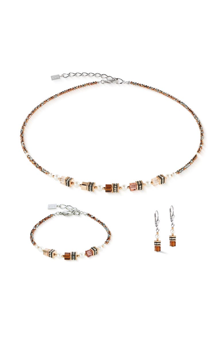 COEUR DE LION Sparkling Princess Earrings, Alternate, color, Mocha Mousse