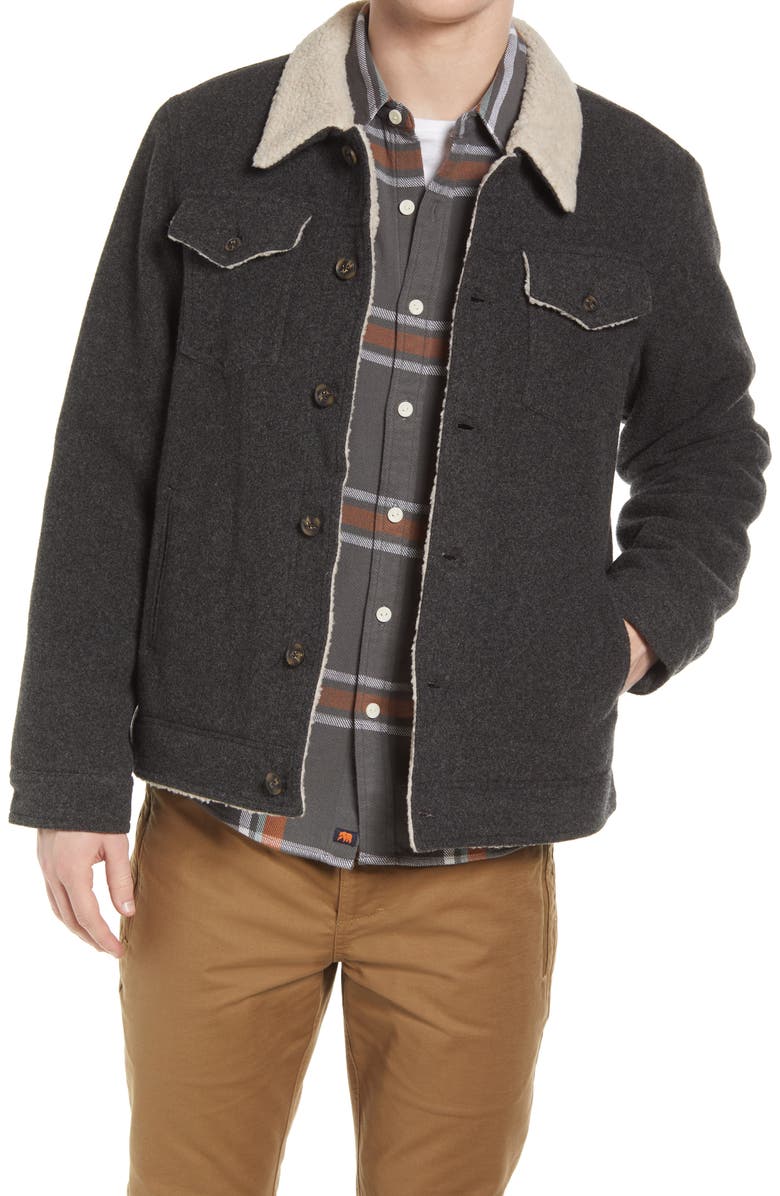 The Normal Brand Buffalo Plush Fleece Lined Jacket, Main, color, 