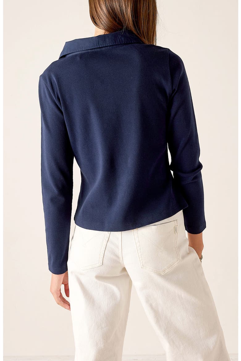 Earhart Button Down Ribbed Oxford, Alternate, color, Navy