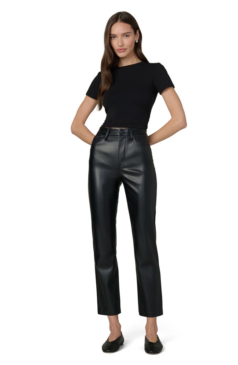 Joe's Jeans Lyra Slim Ankle Faux Leather Pants, Alternate, color, Black