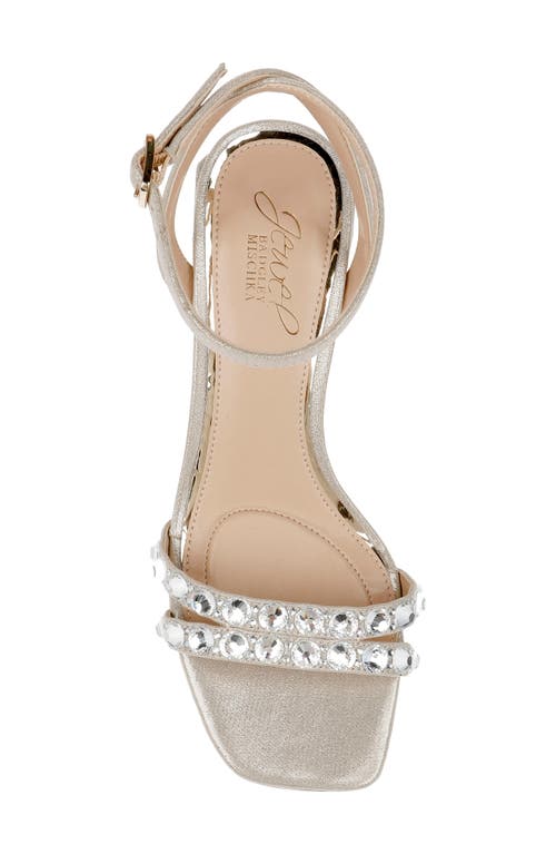 Jewel Badgley Mischka Honor Ankle Strap Sandal In Champagne Gold
