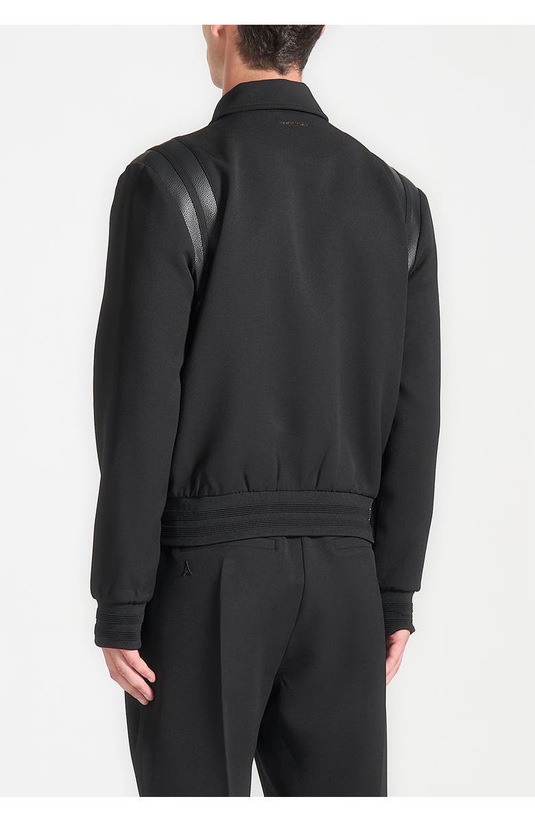 Manière De Voir Denis Tailored Varsity Jacket, Alternate, color, Black