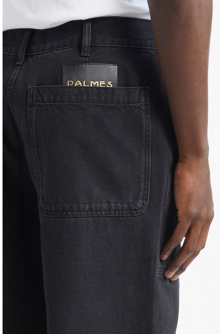 Regular Fit Patch Pocket Cotton Twill Pants, Alternate, color, BLACK