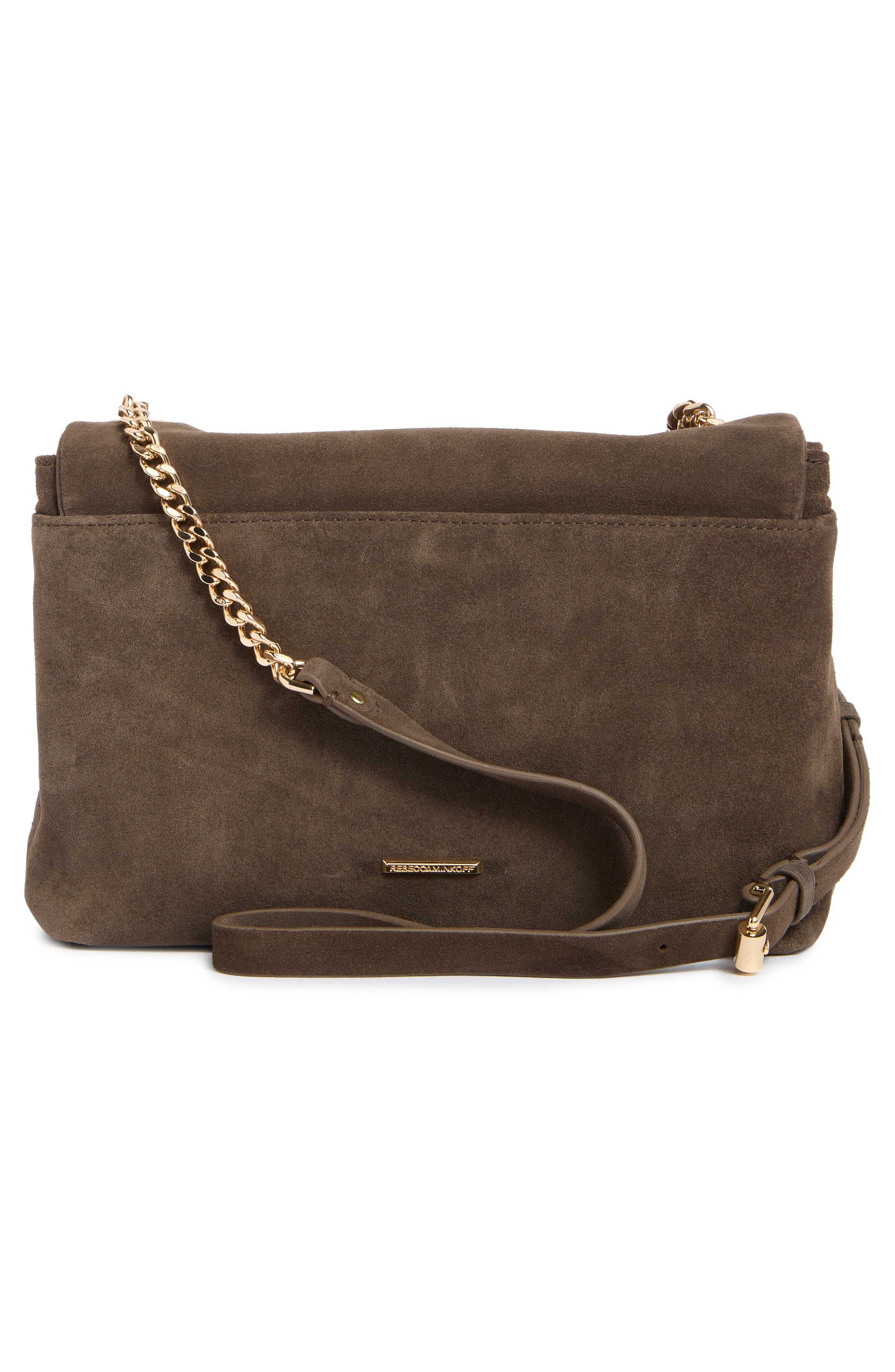 Rebecca Minkoff Edie Suede Flap Shoulder Bag, Alternate, color, 