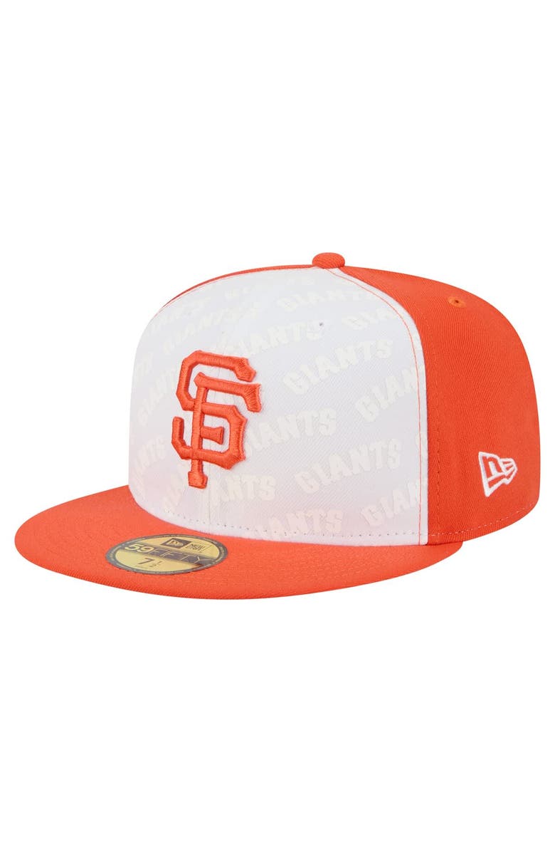 New Era Men's New Era White/Orange San Francisco Giants Repeat 59FIFTY Fitted Hat, Alternate, color, White