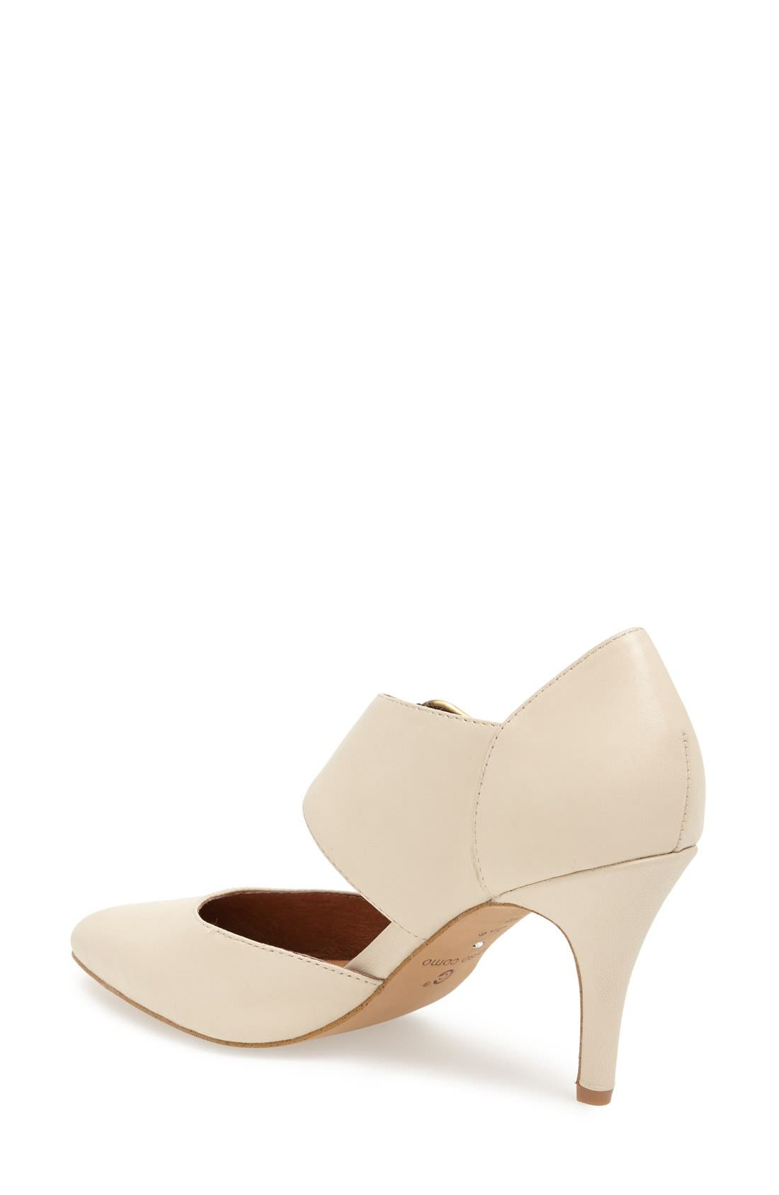'Carmina' Pointy Toe Leather Pump, Alternate, color, EGGSHELL
