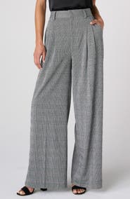 Liverpool Los Angeles Brooke Glen Plaid Wide Leg Pants