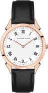 Alfred Sung Swiss Heritage Leather Strap Watch, 42mm