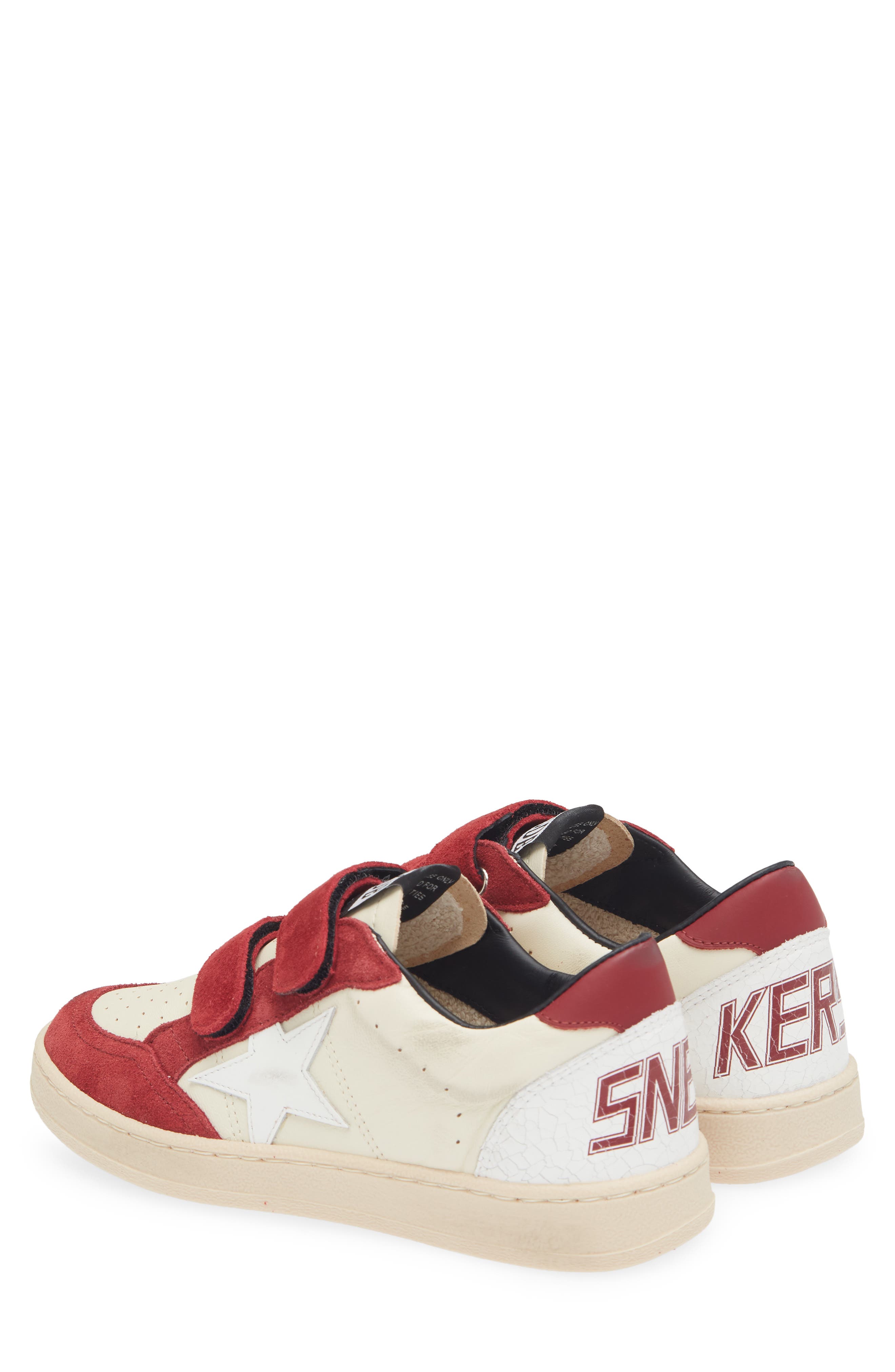 Golden Goose Kids' Ball Star Sneaker, Alternate, color, Dirty White/ White/ Red