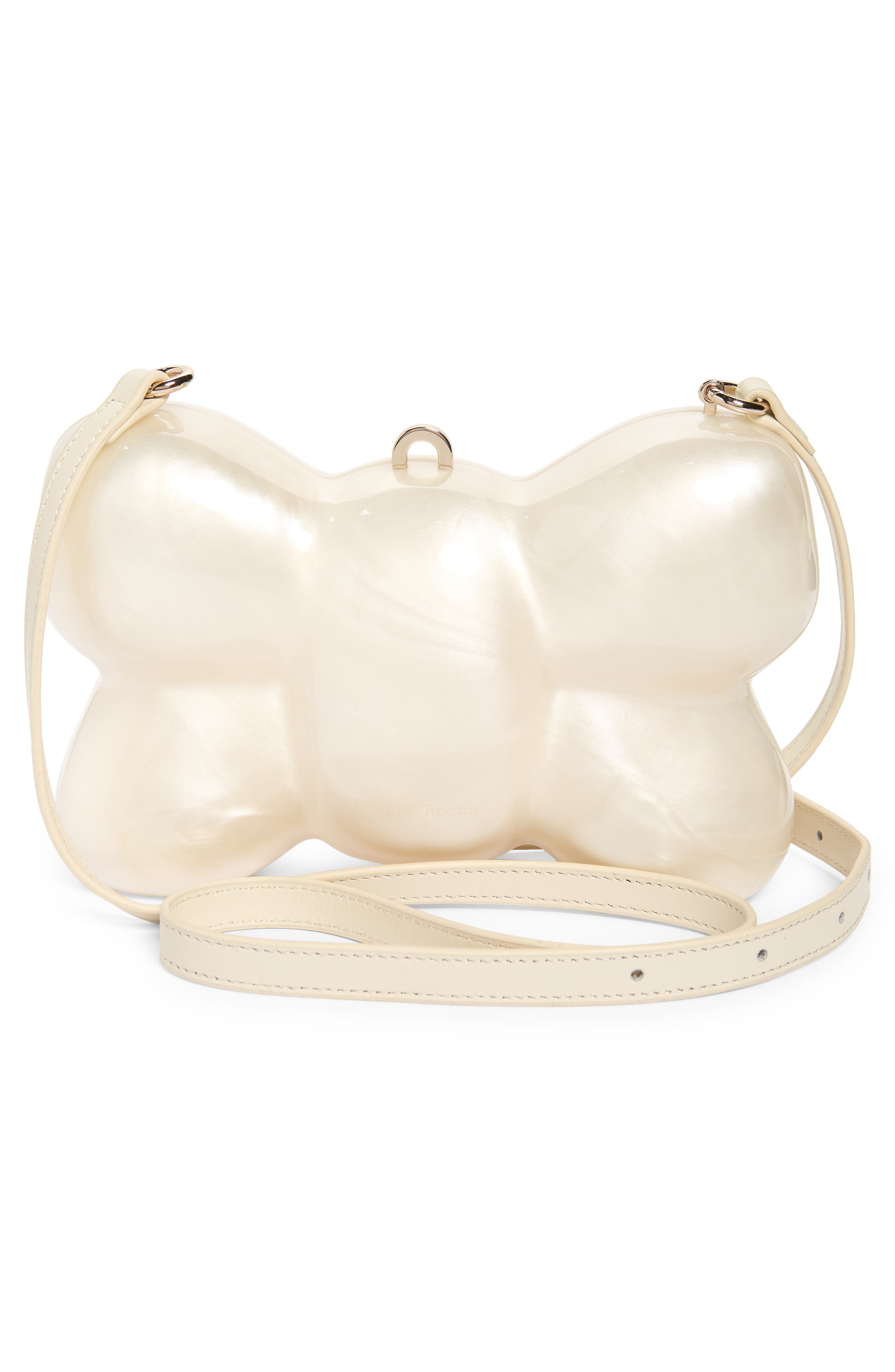 Simone Rocha Bow Acrylic Clutch, Alternate, color, 