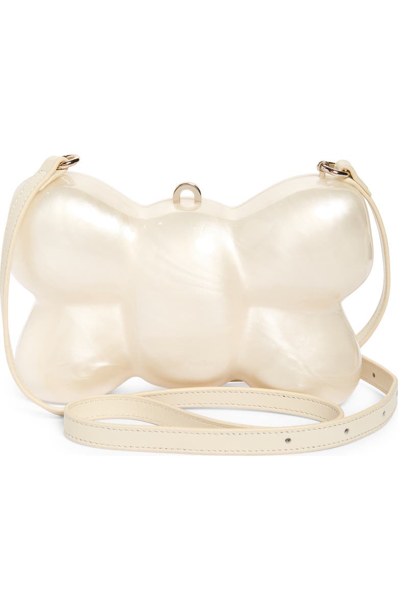 Simone Rocha Bow Acrylic Clutch, Alternate, color,