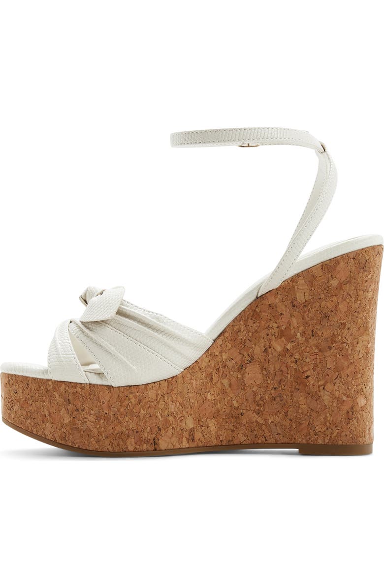ALDO Tainah Ankle Strap Platform Wedge Sandal, Alternate, color, White/ Bone