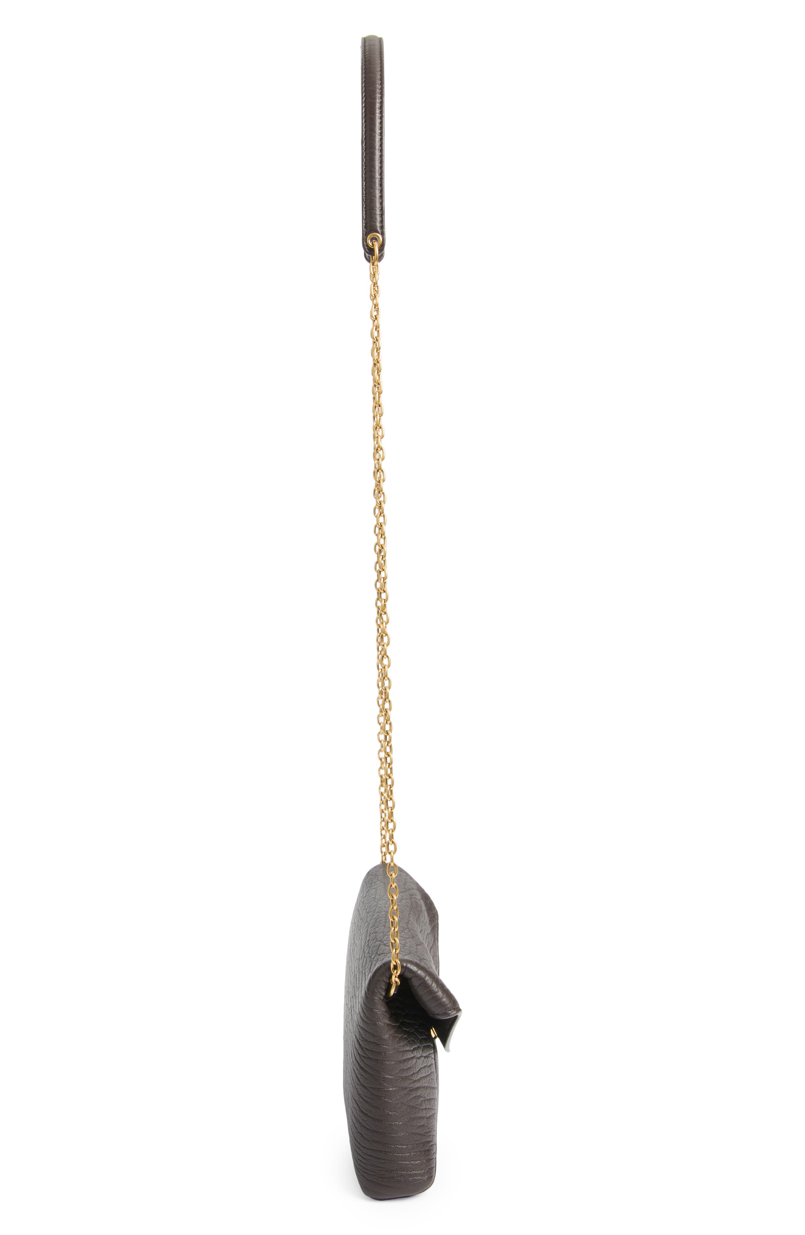 Small Leather Crossbody Bag, Alternate, color, CHOCOLATE NOIR