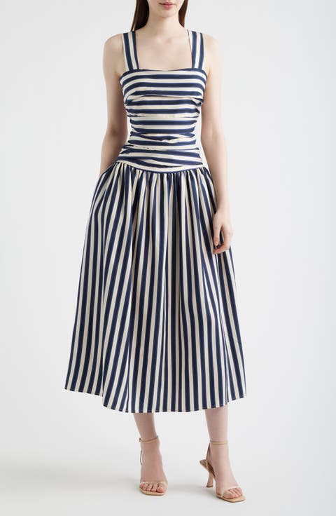 Georgie Stripe Midi Dress