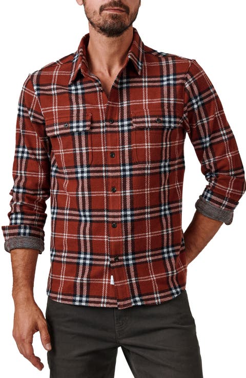 Generation Plaid Stretch Flannel Button-Up Shirt