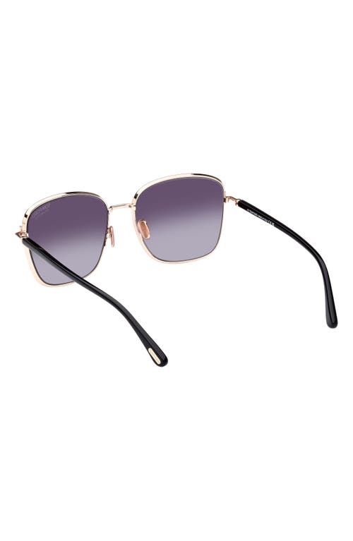 Tom Ford Fern 57mm Polarized Square Sunglasses