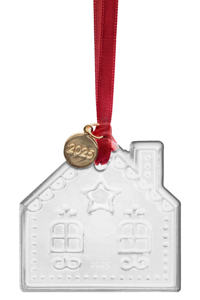 Gingerbread House 2025 Annual Holiday Ornament, Main, color, CLEAR